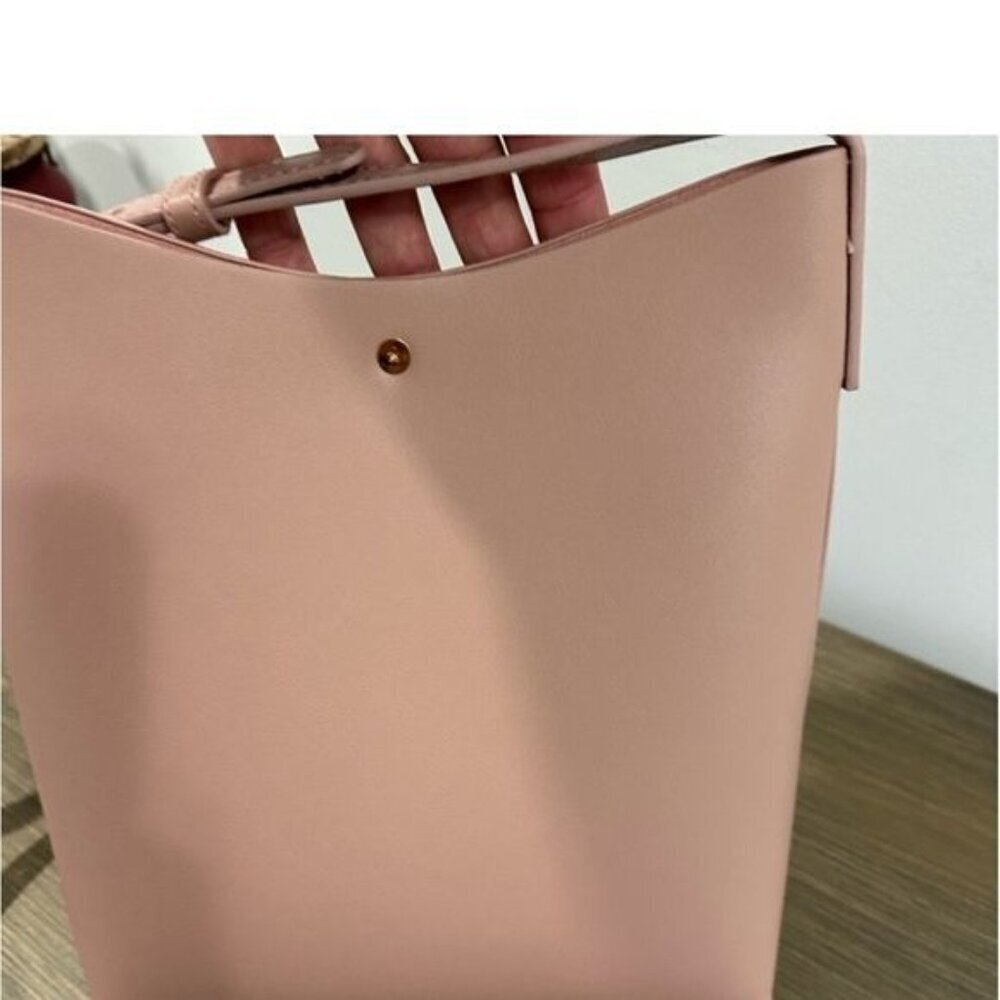 Anthropologie Samara Pink Peony Vegan Leather Medium Shoulder Crossbody Bag - Picture 8 of 12